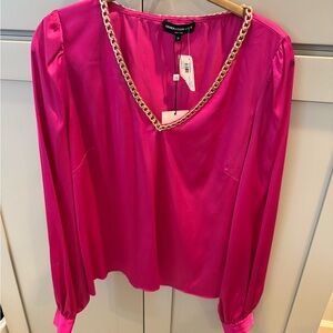 Generation Love Pink Puff Sleeve Blouse M
